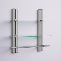 chrome bathroom shelves storage